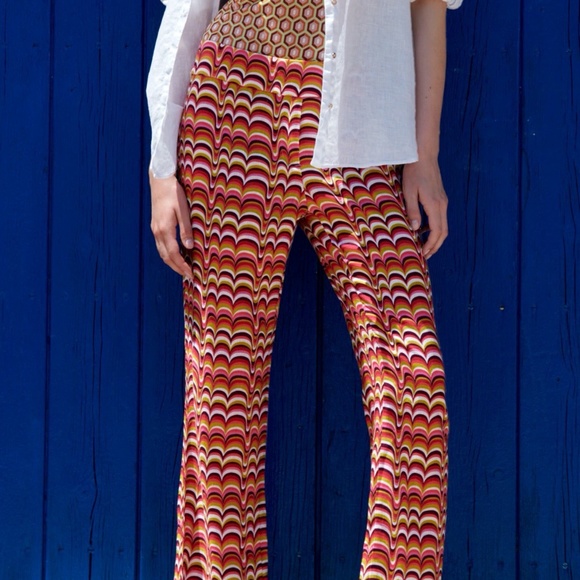 Zara Blogger's Fav Sz/Small Cropped Printed Linen Pants - Picture 11 of 11